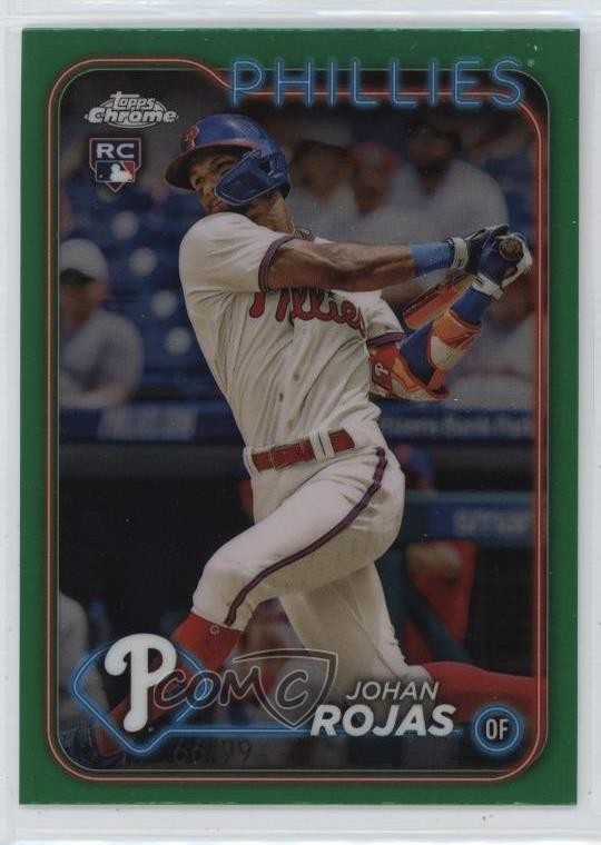 2024 Topps Chrome Green Refractor 66/99 Johan Rojas #273 1g1q