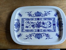 Butterplatte Butterteller von Winterling Zwiebelmuster Echt Kobalt Scharffeuer