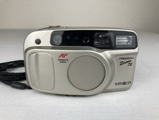 MINOLTA FREEDOM ZOOM 70 35MM POINT  SHOOT FILM CAMERA SILVER BLACK TESTED VGC 