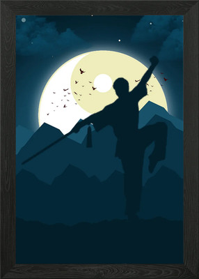 Samurai Ein Schatten Gerahmtes Wandbild Poster Leinwanddruck Bild