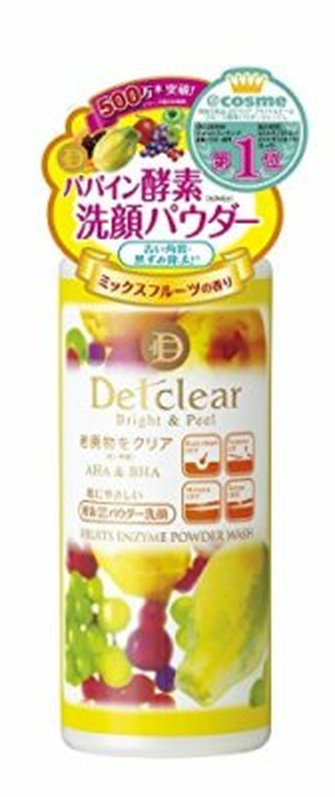 New Meishoku Japan Det Clear AHA+BHA Bright Fruit Enzyme Powder Wash 75g
