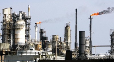HO Scale Building Background FLAT / 2D ''Texas Gas Refinery'' Backdrop model train