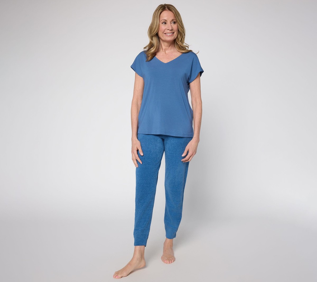 Barefoot Dreams Tall Modal Double V-Neck Dolman and CCUL Jogger