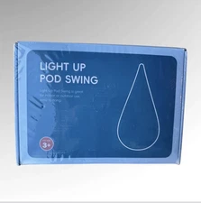 Light Up Kids Pod Swing Seat Sensory Hammock Chair with Remote & Bluetooth App C