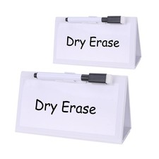 Mini Desktop Double-Side Dry Erase Boards, Foldable Double-Side Stand-up Whit...