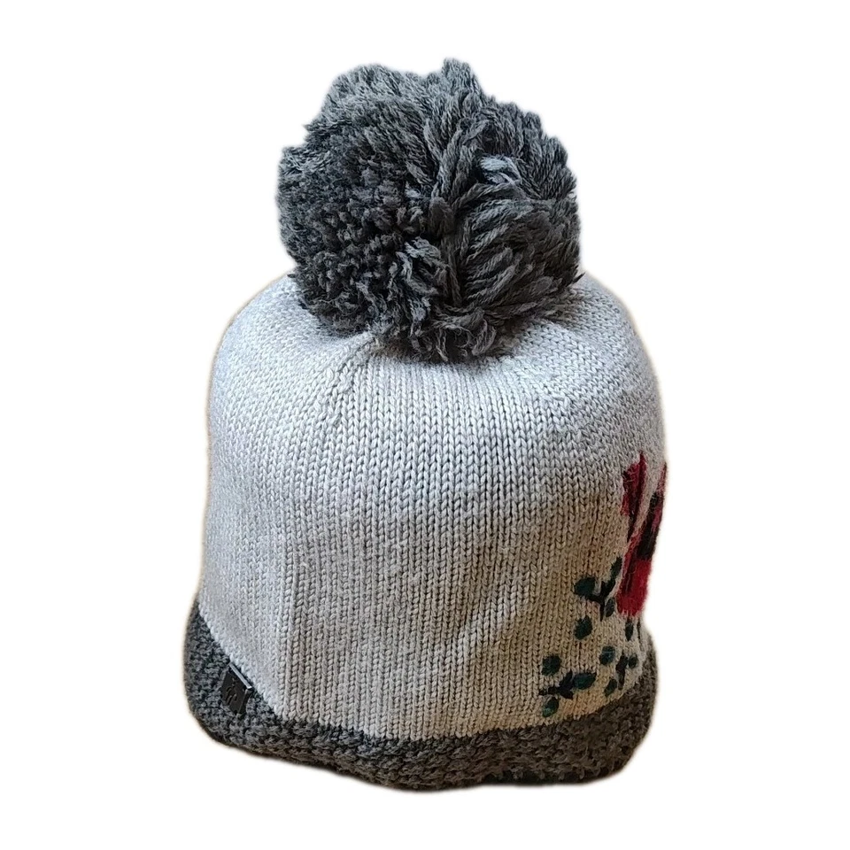 Smartwool Buena Suerte Rojo Cardenal Pájaro Lana Merino Gorro Gorra Esquí Casa O/S Foto 3 de 4