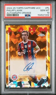 2024-25 ORANGE #PL PHILIPP LAHM 20/25 PSA 10