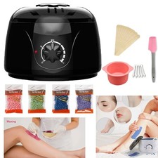 Professional Wax Warmer Heater Hair Removal Depilatory Waxing Kit Beans Sticks