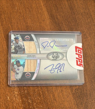 Ike Davis Angel Pagan 2011 Bowman Platinum Dual Auto Game Bat Relic Mets /89
