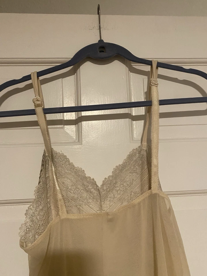 Wacoal Lace And mesh Chemise  Slip Beige XL - Image 4 of 4