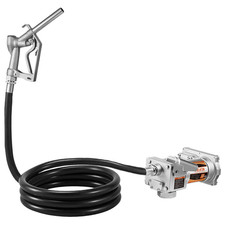 12V DC Fuel Transfer Pump, 15 GPM Diesel Transfer Kit with Manual Shut-Off Nozzl
