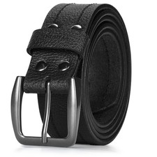 Wrangler Men  s Leather Belt Embossed Logo Casual Every Day Belt for Jeans