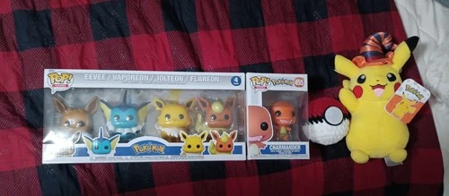 Funko Pop! Vinyl: Pokémon Eevee, Vaporeon, JolteonCharmander And Plushies + More