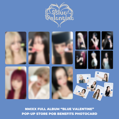 NMIXX PHOTOCARD BLUE VALENTINE LUCKY DRAW POB POP-UP STORE