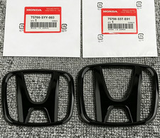 2pcs Black Front Grille Trunk Emblem For 2008-2017 Honda Accord Sedan Badge