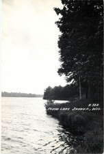 WI Wisconsin Sayner Plum Lake RPPC 1940s Real Photo Postcard