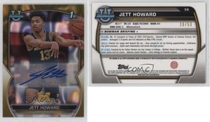 2022-23 Bowman U Chrome Prospect Gold Lava Refractor /50 Jett Howard #39 Auto