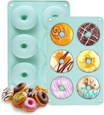Silicone Donut Pan, Non-Stick Mold, Donut Mold for 6 Full-Size Baking Shaped