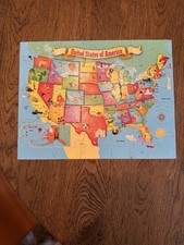 USA Map Puzzle 60 Pieces   Colorful Kids Educational Geography Jigsaw Toy