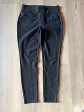 Michael Kors Women's Black Pull-On Skinny Ponte Pants with Gold-Tone Hardware