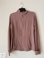 LULULEMON DEFINE JACKET NULU TWILIGHT ROSE ROSE GOLD ZIPPER SZ 14