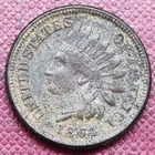 1864 Indian Head Cent 1c Copper Nickel Better Grade VF Details #94165