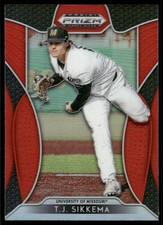 2019 Panini Prizm Draft Picks Prizms Orange #67 T.J. Sikkema - BB