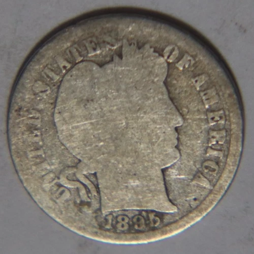 1895 S Barber Dime 10C Cents Coin Silver, Semi-Key Date/Mint!