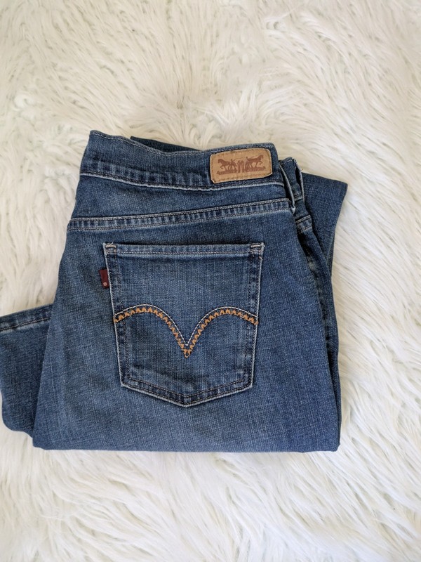 SIZE 10 SHORT W30 L30 LEVI'S 505 Straight Leg Medium Wash Jeans INVPV4136