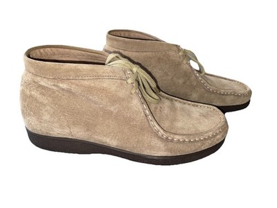Vintage Hush Puppies Bridgeport Suede Shoes 1990s Size 7.5M Boots