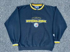 90s Starter Team Collection Pittsburgh Steelers Stitched Crewneck - Large