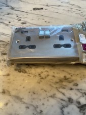 Image of 3 No Knightsbridge 13A 2G Switched Sockets - Dual USB Charger Ports DC5V 2.5A