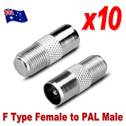 F Type Female Plug to PAL Male Socket Coaxial TV Antenna Cable Connector Adapter - Picture 5 of 6