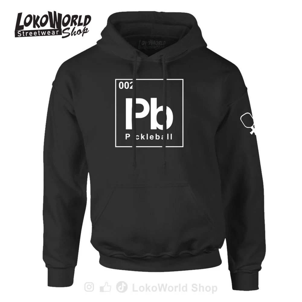 Pickleball, 002, PB, Black Hoodie