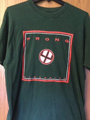 Prong.    Cleansing  Tour Shirt.   Green.   XL