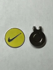 Nike Swoosh 1" Flat Coin Style Golf Marker With Bonus Hat Clip - A Great Deal!