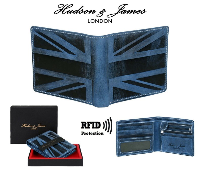Mens Leather Wallet RFID Blocking Soft Genuine Card Slots Id Window Coin Pocket