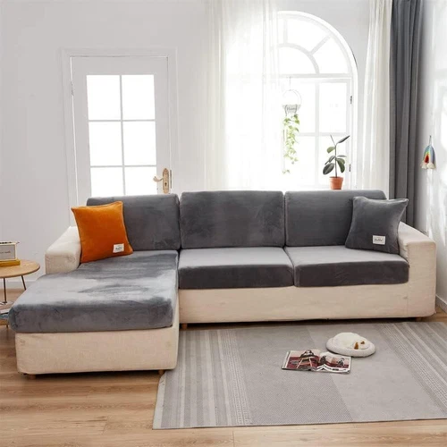 1/2/3 Seater Sofa Cushion Cover Stretch L Shape Slipcover Furniture Protector US - Bild 8 von 70