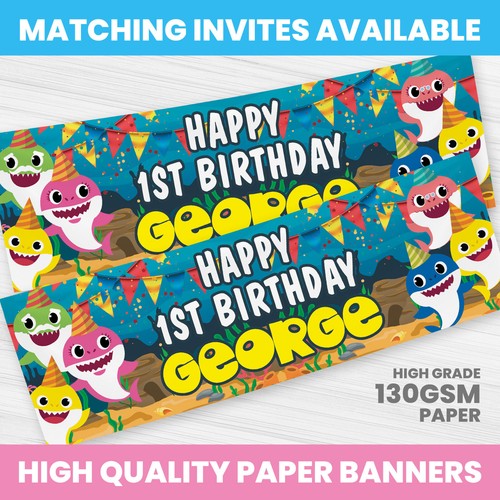 BABY SHARK BIRTHDAY BANNER