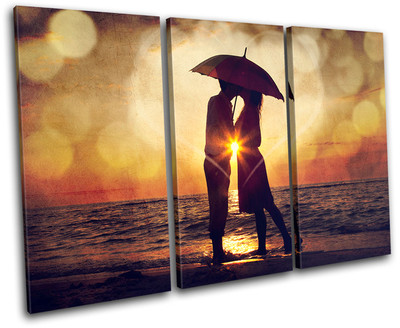 Kissing Sunset  Love TREBLE Leinwand Wand Kunst Bild drucken