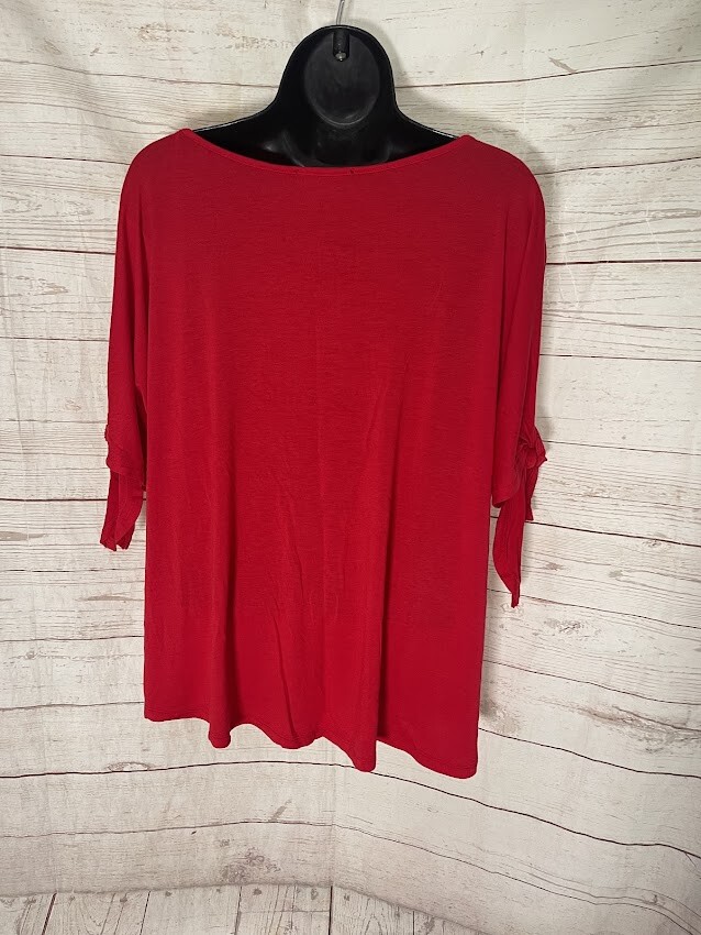 Ambiance Women's Red Blouse Top Size 2X