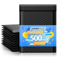 500Pack Poly Bubble Mailers Padded Envelope Bubble Envelopes 6x10" 6x9" #0 Black