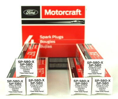 6 Pack - Genuine OEM Motorcraft SP534 SP580 SP580X Iridium Spark