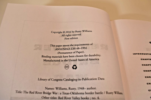 The Red River Bridge War Book Texas Oklahoma Border Battle Signed Rusty Williams - Picture 9 of 12