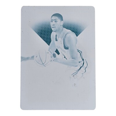 2013-14 Panini National Treasures Cyan Printing Plate Anthony Davis #'d 1/1