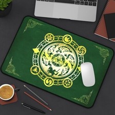 Legend of Zelda Ocarina of time crest Desk Mat Mousepad 12 x 18in