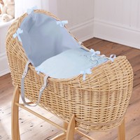 4baby Blue Shooting Star Natural Wicker Noah Pod Baby Boys Moses Basket 4baby Blue Shooting Star Natural Wicker Noah Pod Baby Boys Moses Basket