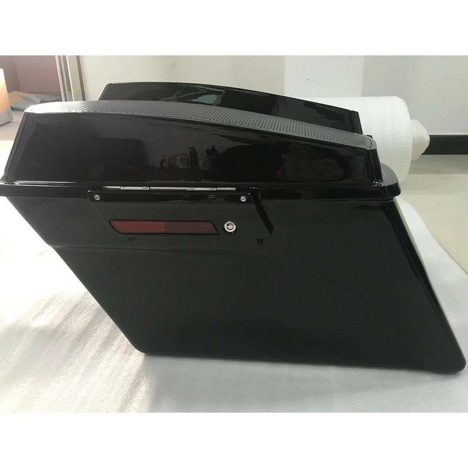 Vivid Saddlebags Dual Speaker Lid & Conversion Bracket For Harley Softail 86-13 - Image 2 of 4