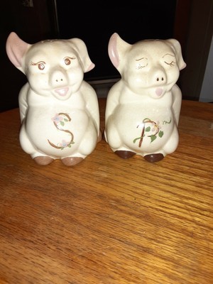 Vintage pig salt and pepper shakers | eBay