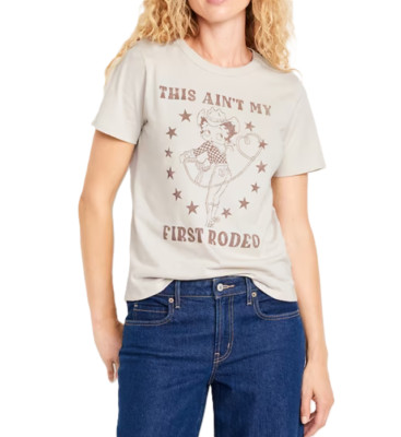 Betty Boop This Ain't My First Rodeo Women's Size X-Large Tee